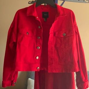 Awesome Red Forever 1 Jean Jacket